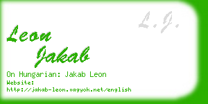 leon jakab business card